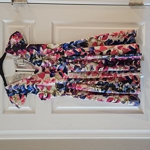 Floral fit and flare dress size medium
